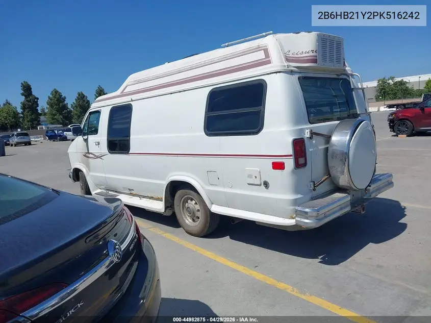 1993 Dodge Ram Van B250 VIN: 2B6HB21Y2PK516242 Lot: 44982875