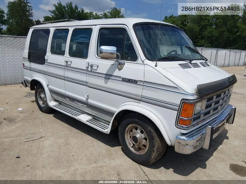 1993 Dodge Ram Van B250 VIN: 2B6HB21X6PK514405 Lot: 45200865