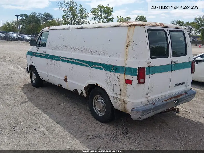 1993 Dodge Ram Van B250 VIN: 2B7HB21Y9PK524639 Lot: 45391591