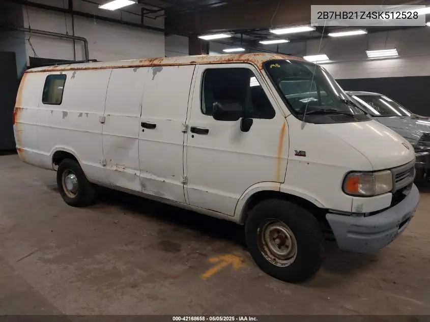 1995 Dodge Ram Van B2500 VIN: 2B7HB21Z4SK512528 Lot: 42168658
