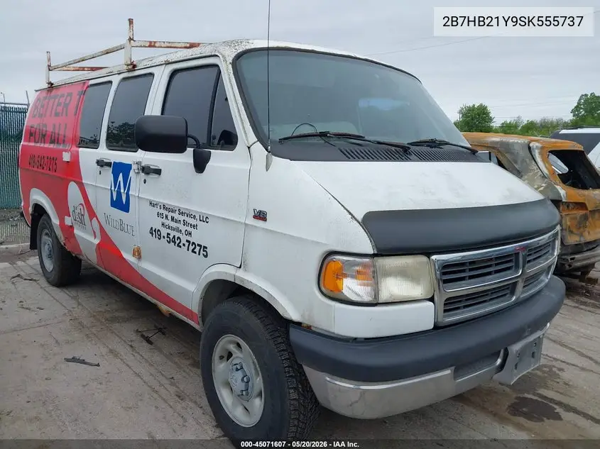 1995 Dodge Ram Van B2500 VIN: 2B7HB21Y9SK555737 Lot: 45071607