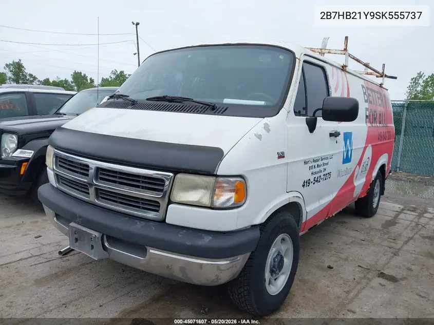 1995 Dodge Ram Van B2500 VIN: 2B7HB21Y9SK555737 Lot: 45071607
