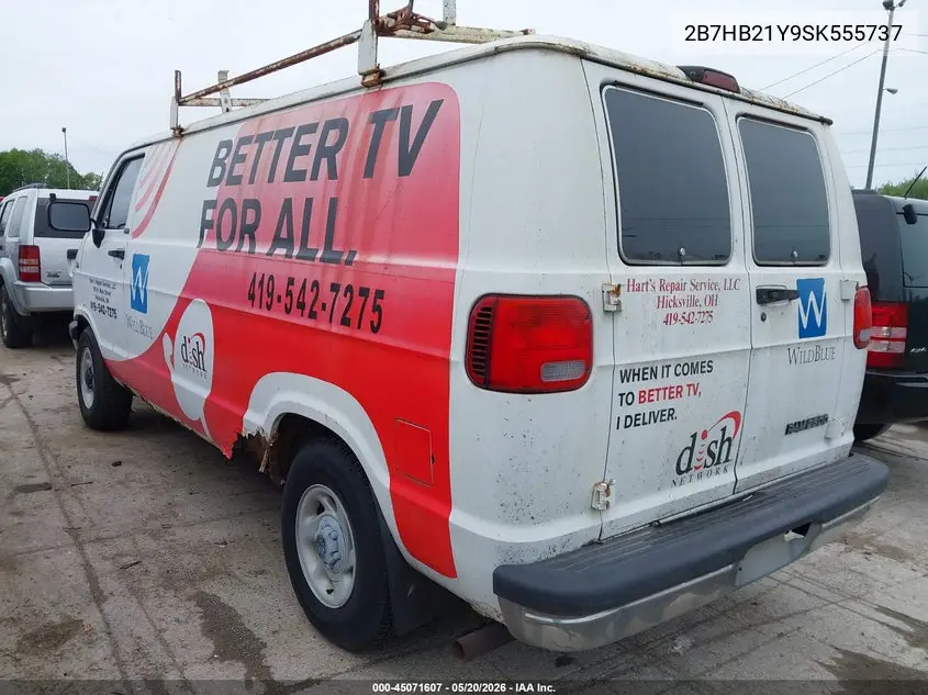 1995 Dodge Ram Van B2500 VIN: 2B7HB21Y9SK555737 Lot: 45071607