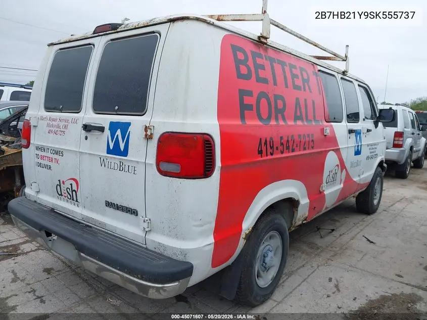 1995 Dodge Ram Van B2500 VIN: 2B7HB21Y9SK555737 Lot: 45071607