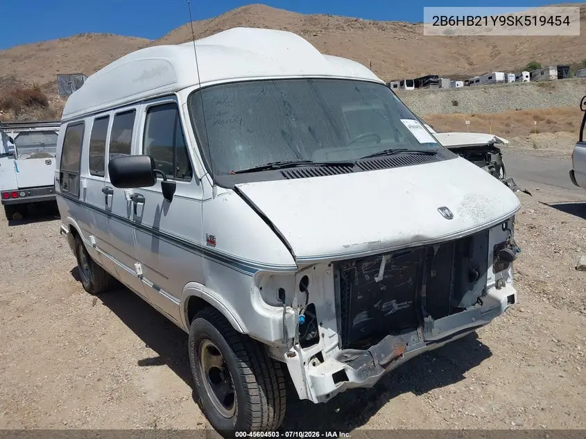 1995 Dodge Ram Van B2500 VIN: 2B6HB21Y9SK519454 Lot: 45604503