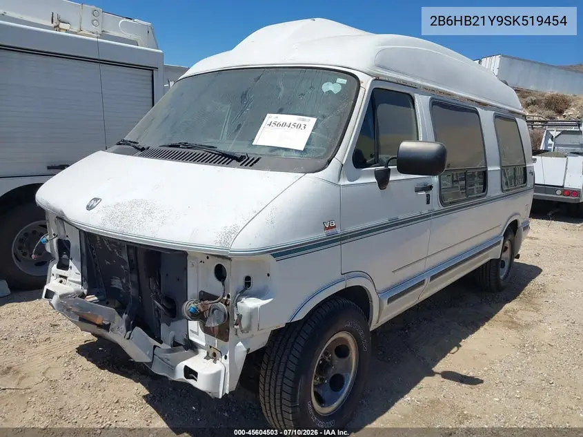 1995 Dodge Ram Van B2500 VIN: 2B6HB21Y9SK519454 Lot: 45604503