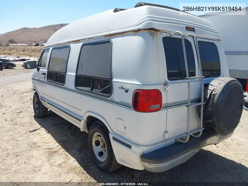 1995 Dodge Ram Van B2500 VIN: 2B6HB21Y9SK519454 Lot: 45604503