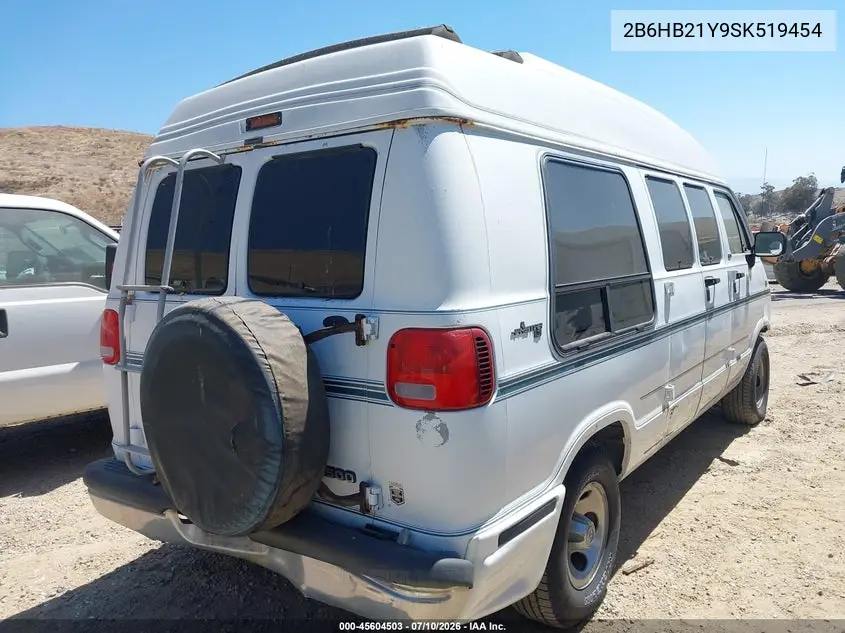 1995 Dodge Ram Van B2500 VIN: 2B6HB21Y9SK519454 Lot: 45604503
