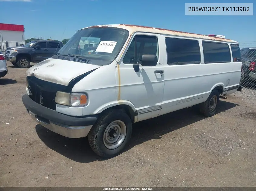 1996 Dodge Ram Wagon B3500 VIN: 2B5WB35Z1TK113982 Lot: 45050520