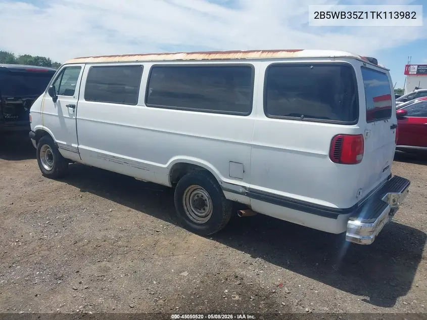 1996 Dodge Ram Wagon B3500 VIN: 2B5WB35Z1TK113982 Lot: 45050520