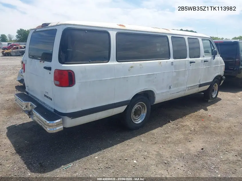1996 Dodge Ram Wagon B3500 VIN: 2B5WB35Z1TK113982 Lot: 45050520