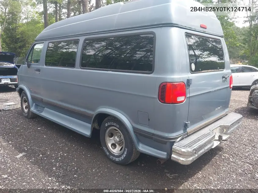 1996 Dodge Ram Wagon B2500 VIN: 2B4HB25Y0TK124714 Lot: 45207584