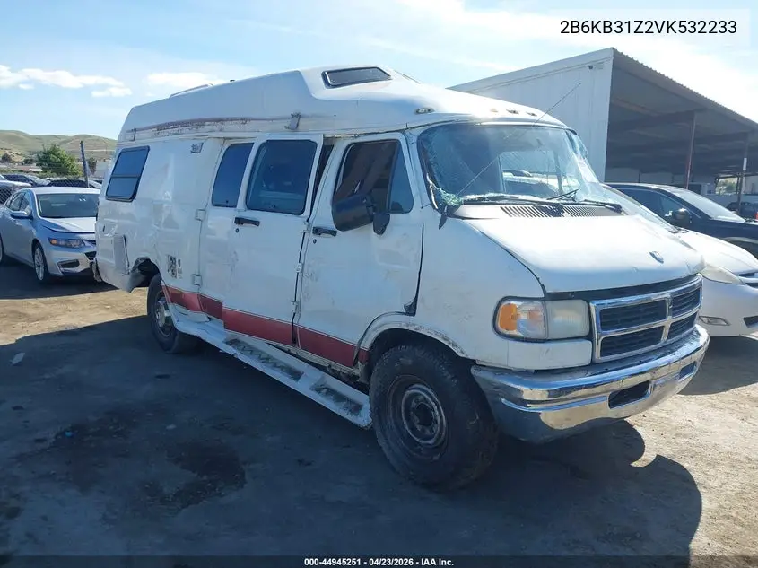 1997 Dodge Ram Van B3500 VIN: 2B6KB31Z2VK532233 Lot: 44945251