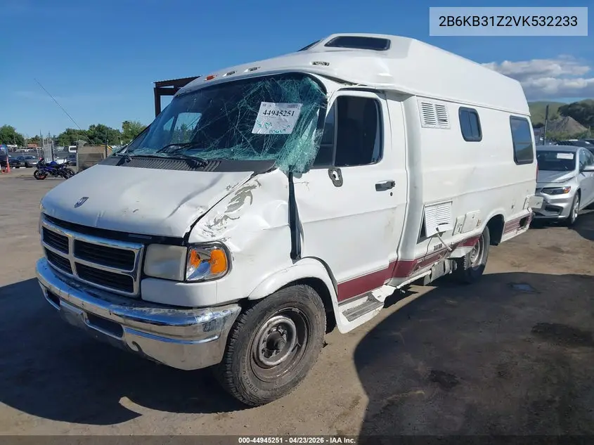1997 Dodge Ram Van B3500 VIN: 2B6KB31Z2VK532233 Lot: 44945251