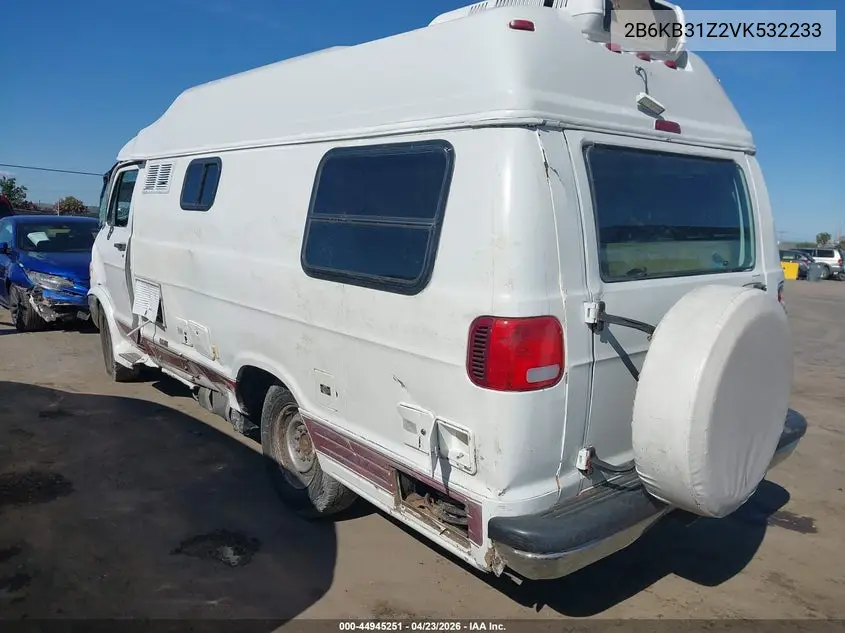 1997 Dodge Ram Van B3500 VIN: 2B6KB31Z2VK532233 Lot: 44945251