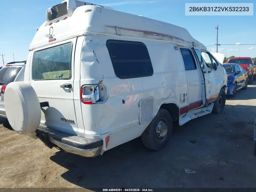 1997 Dodge Ram Van B3500 VIN: 2B6KB31Z2VK532233 Lot: 44945251