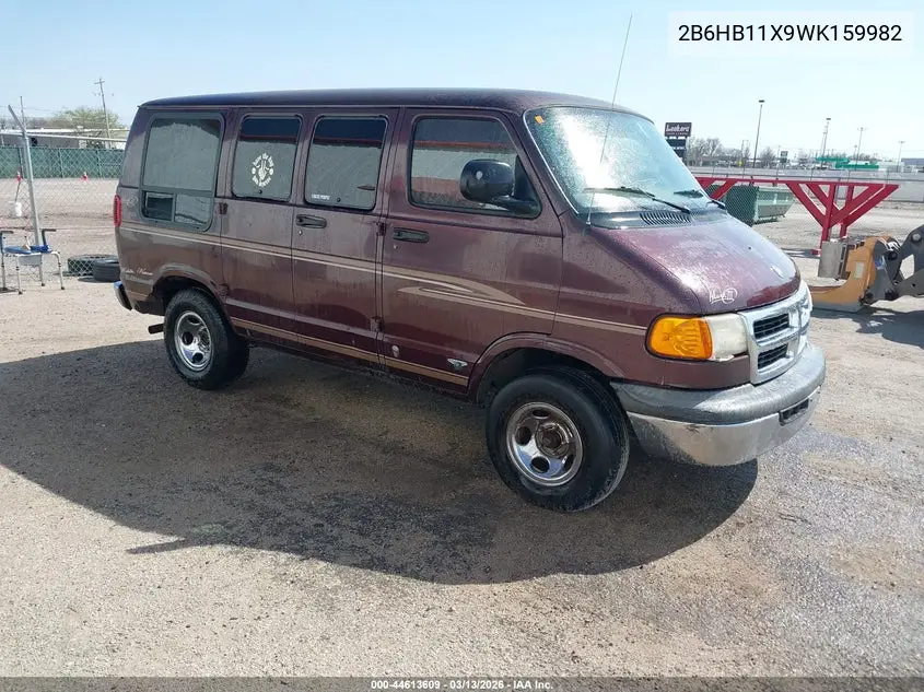 1998 Dodge Ram Van 1500 VIN: 2B6HB11X9WK159982 Lot: 44613609
