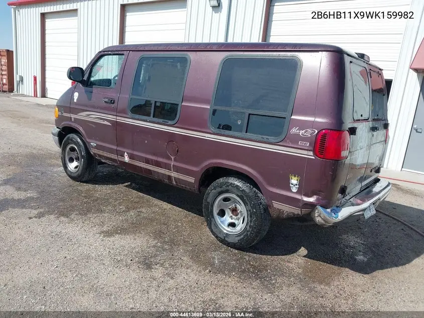 1998 Dodge Ram Van 1500 VIN: 2B6HB11X9WK159982 Lot: 44613609