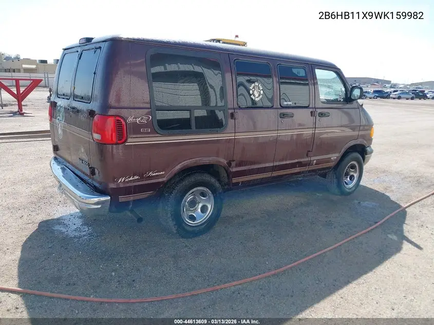 1998 Dodge Ram Van 1500 VIN: 2B6HB11X9WK159982 Lot: 44613609