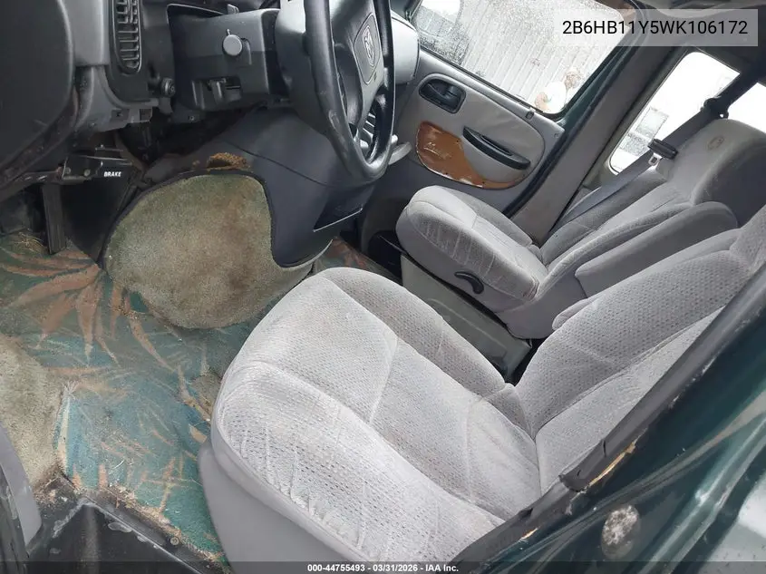 1998 Dodge Ram Van 1500 Commercial/Conversion VIN: 2B6HB11Y5WK106172 Lot: 44755493