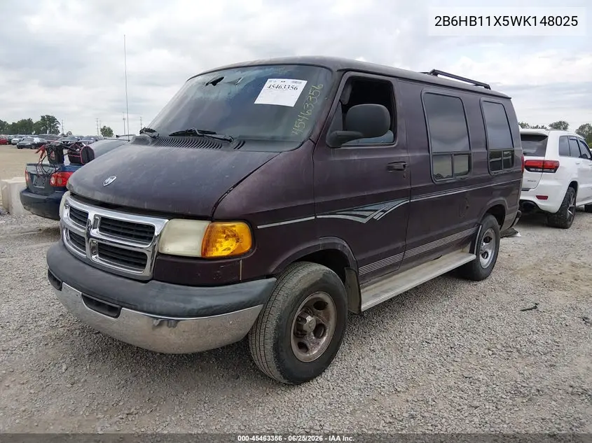 1998 Dodge Ram Van Commercial/Conversion VIN: 2B6HB11X5WK148025 Lot: 45463356