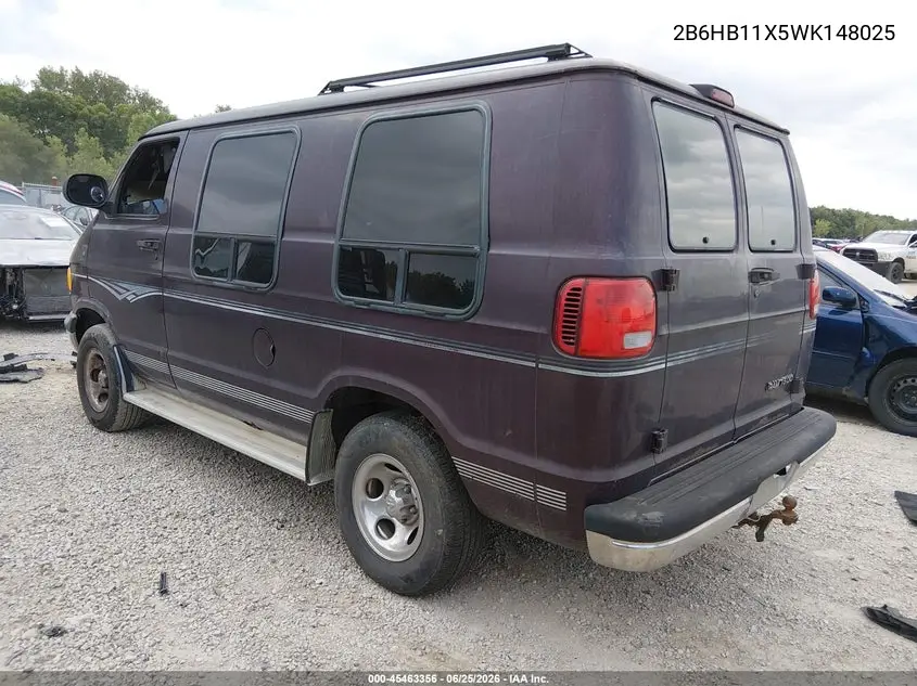 1998 Dodge Ram Van Commercial/Conversion VIN: 2B6HB11X5WK148025 Lot: 45463356