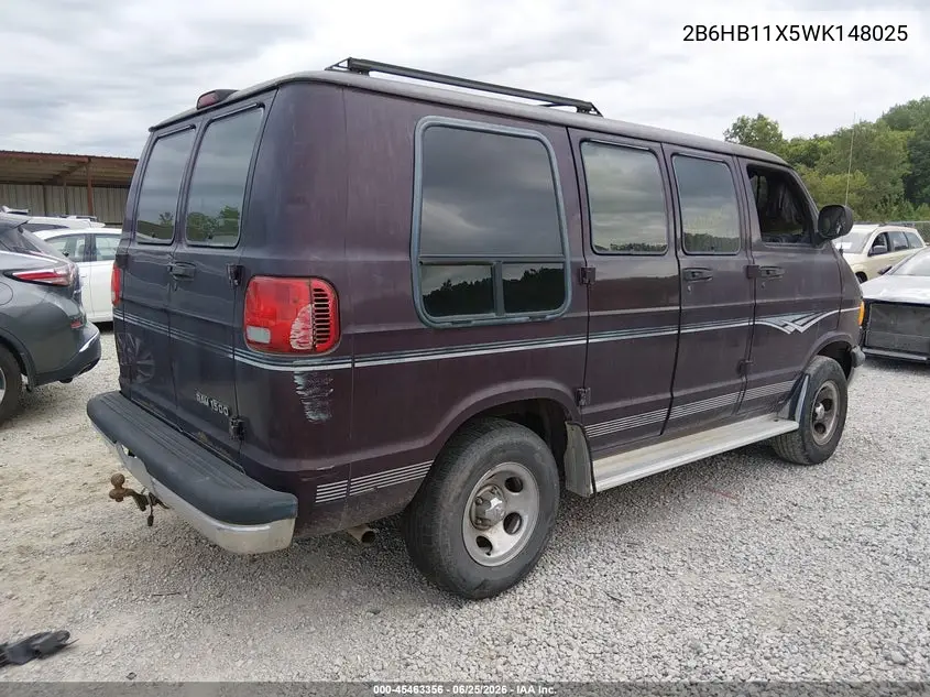 1998 Dodge Ram Van Commercial/Conversion VIN: 2B6HB11X5WK148025 Lot: 45463356