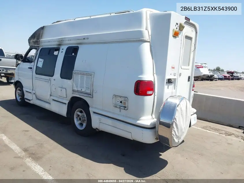 1999 Dodge Ram Van 3500 Commercial/Conversion VIN: 2B6LB31Z5XK543900 Lot: 44949055