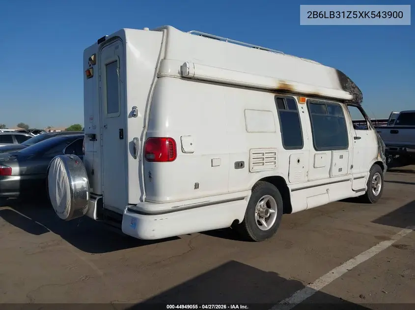 1999 Dodge Ram Van 3500 Commercial/Conversion VIN: 2B6LB31Z5XK543900 Lot: 44949055