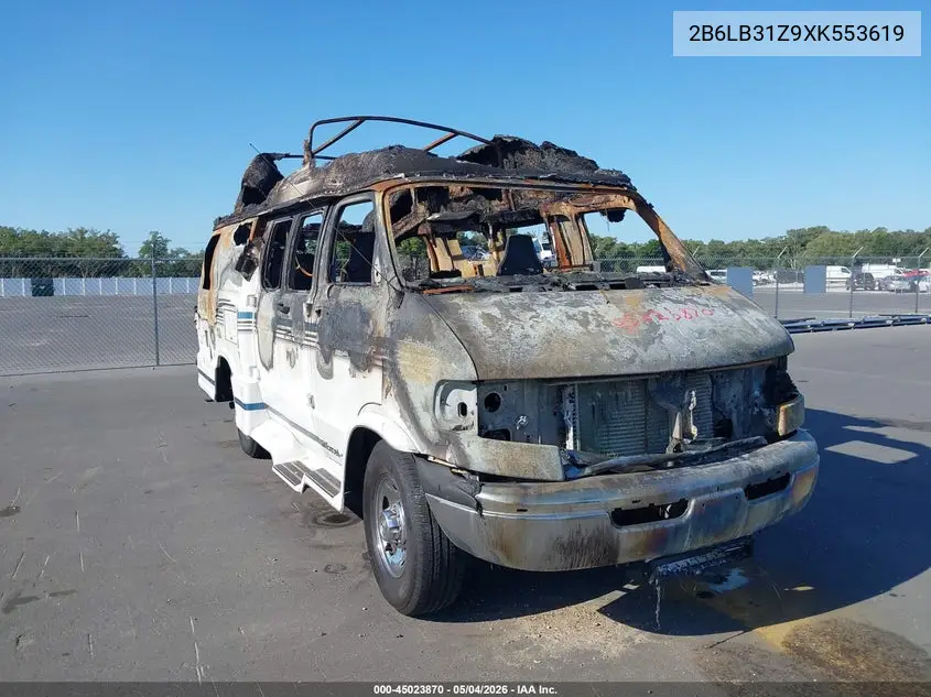 1999 Dodge Ram Van 3500 Commercial/Conversion VIN: 2B6LB31Z9XK553619 Lot: 45023870