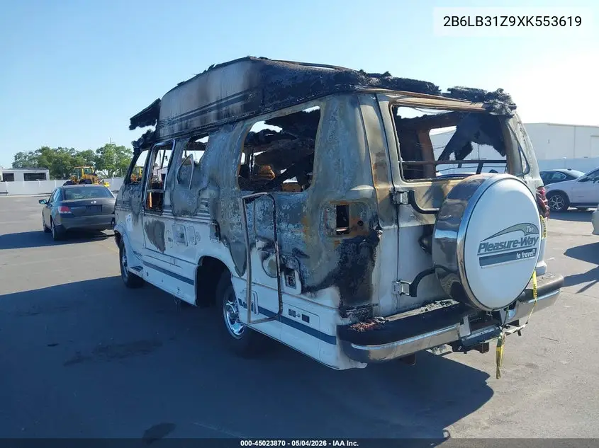 1999 Dodge Ram Van 3500 Commercial/Conversion VIN: 2B6LB31Z9XK553619 Lot: 45023870