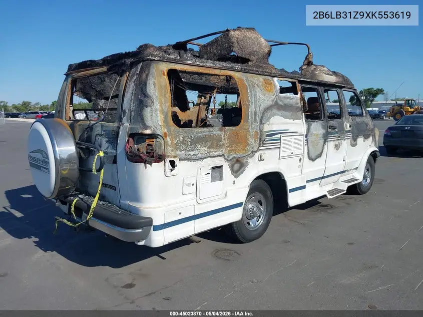 1999 Dodge Ram Van 3500 Commercial/Conversion VIN: 2B6LB31Z9XK553619 Lot: 45023870