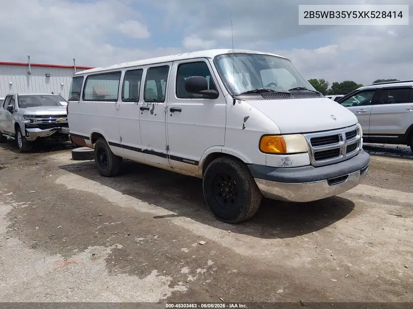 1999 Dodge Ram Wagon 3500 VIN: 2B5WB35Y5XK528414 Lot: 45303463
