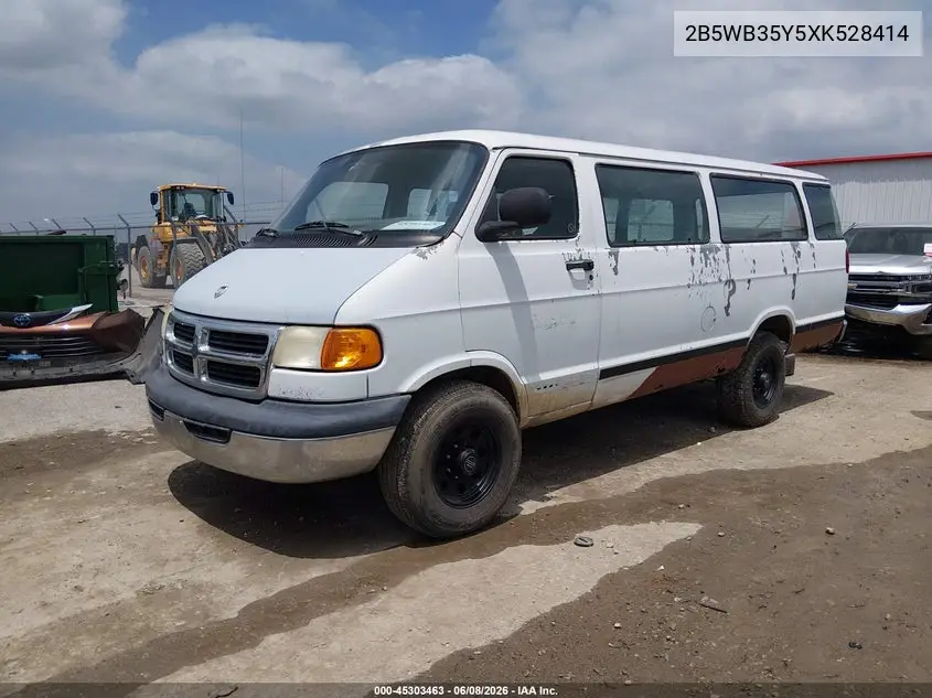 1999 Dodge Ram Wagon 3500 VIN: 2B5WB35Y5XK528414 Lot: 45303463