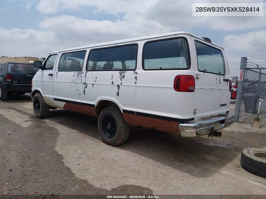 1999 Dodge Ram Wagon 3500 VIN: 2B5WB35Y5XK528414 Lot: 45303463