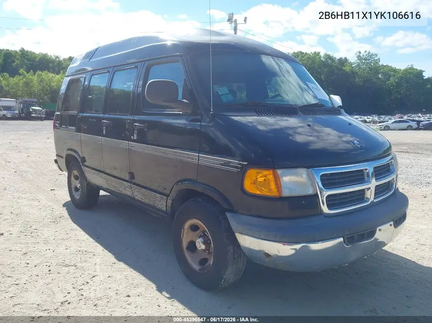 2000 Dodge Ram Van 1500 Conversion VIN: 2B6HB11X1YK106616 Lot: 45396547