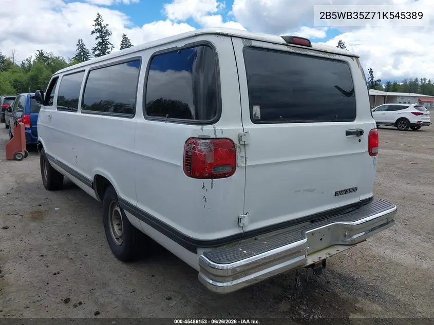2001 Dodge Ram Wagon 3500 VIN: 2B5WB35Z71K545389 Lot: 45486153