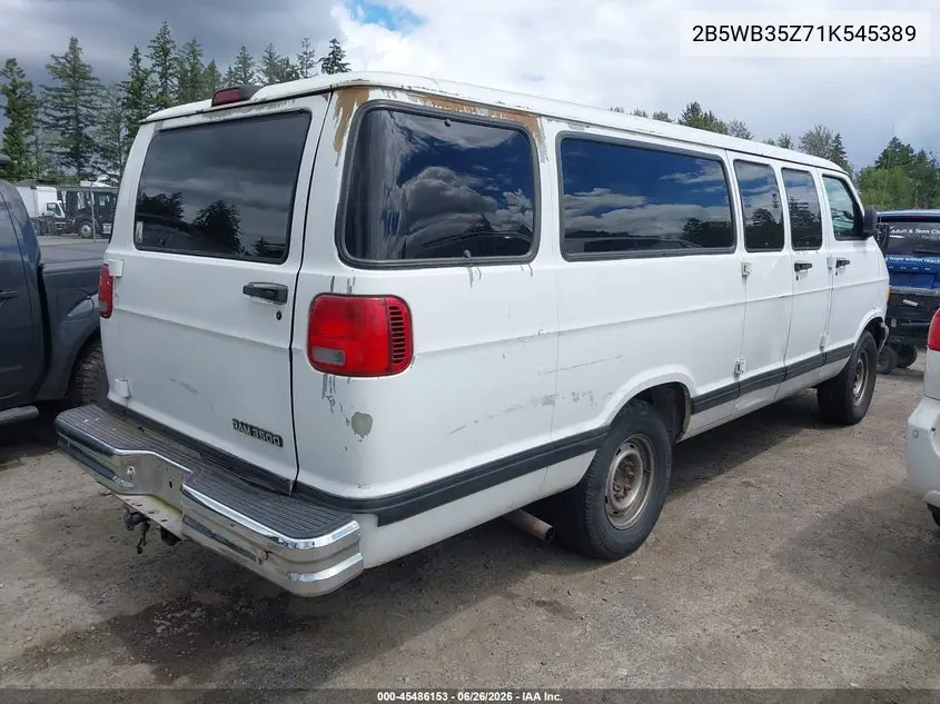 2001 Dodge Ram Wagon 3500 VIN: 2B5WB35Z71K545389 Lot: 45486153