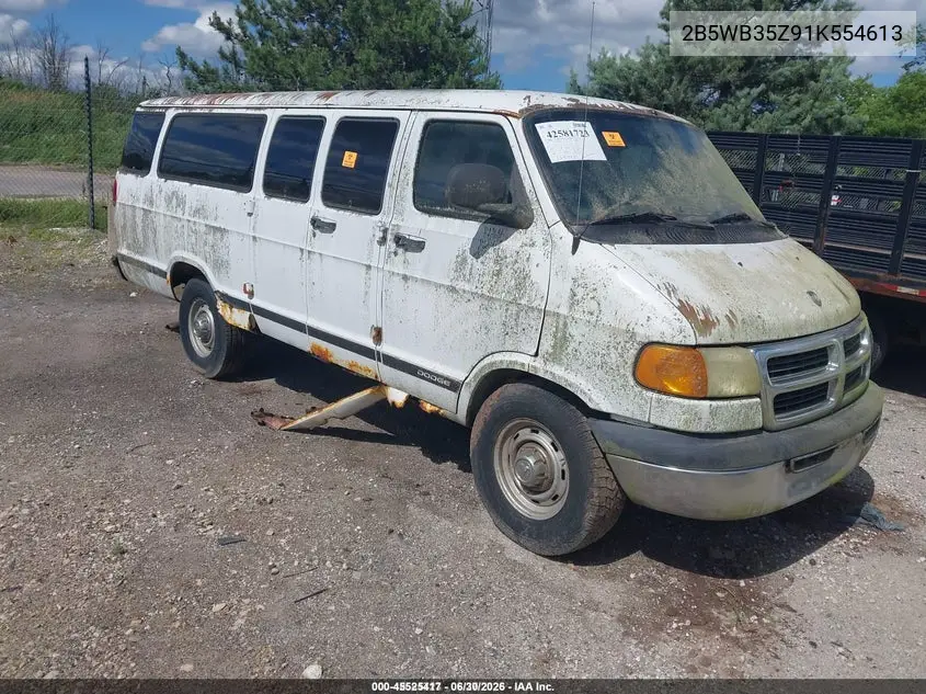 2001 Dodge Ram Wagon 3500 VIN: 2B5WB35Z91K554613 Lot: 45525417