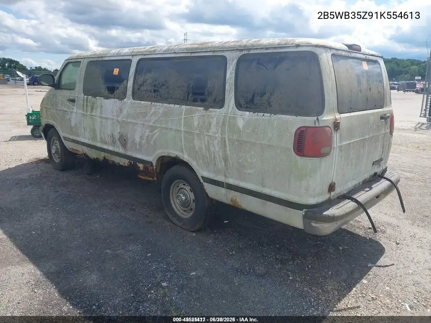 2001 Dodge Ram Wagon 3500 VIN: 2B5WB35Z91K554613 Lot: 45525417