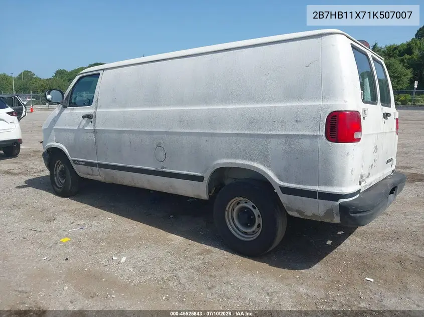 2001 Dodge Ram Van 1500 Conversion VIN: 2B7HB11X71K507007 Lot: 45525843