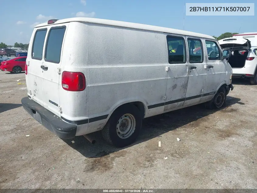 2001 Dodge Ram Van 1500 Conversion VIN: 2B7HB11X71K507007 Lot: 45525843