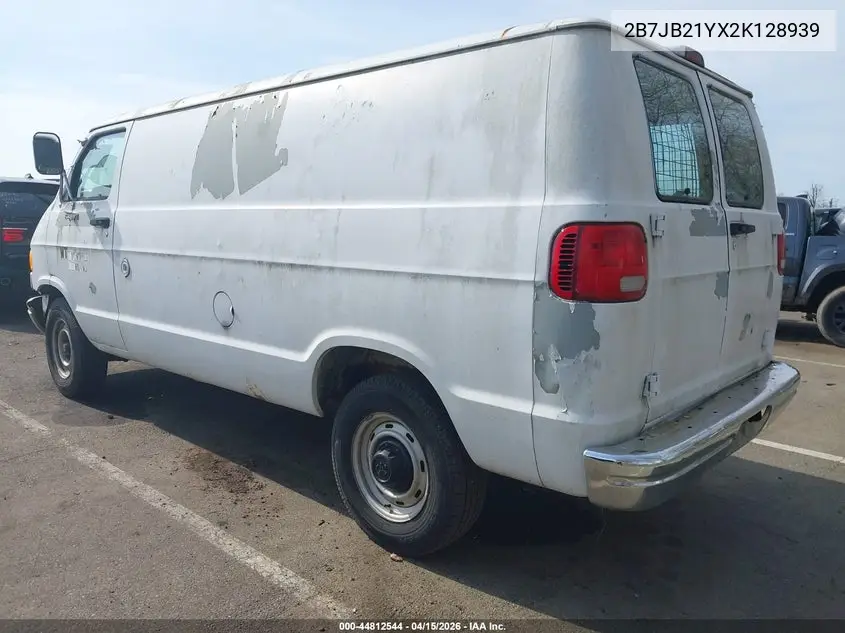 2002 Dodge Ram Van 2500 Conversion VIN: 2B7JB21YX2K128939 Lot: 44812544