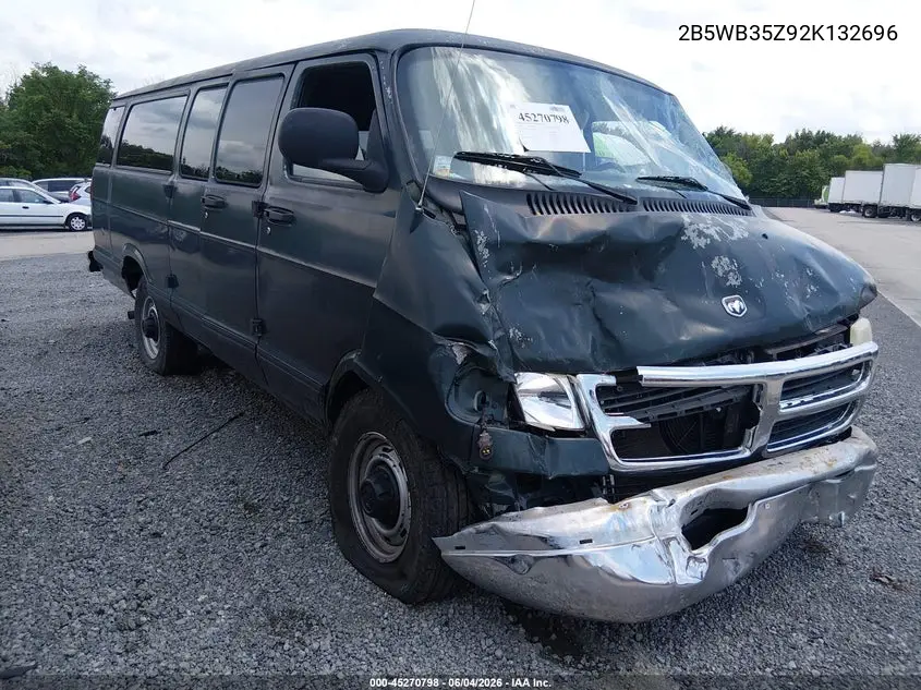 2002 Dodge Ram Wagon 3500 VIN: 2B5WB35Z92K132696 Lot: 45270798