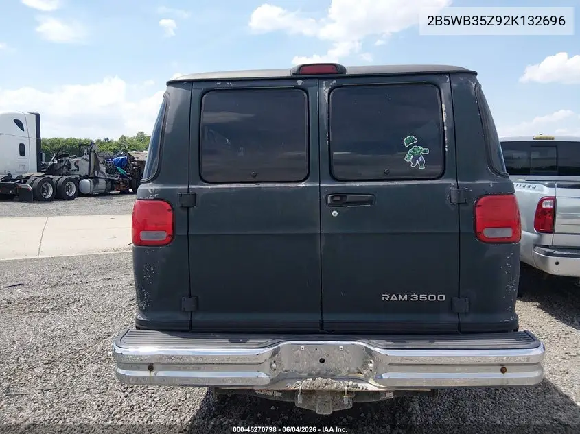 2002 Dodge Ram Wagon 3500 VIN: 2B5WB35Z92K132696 Lot: 45270798
