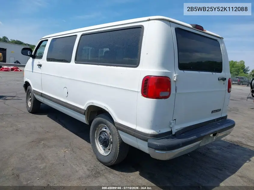 2002 Dodge Ram Wagon 2500 VIN: 2B5WB25Y52K112088 Lot: 45599186