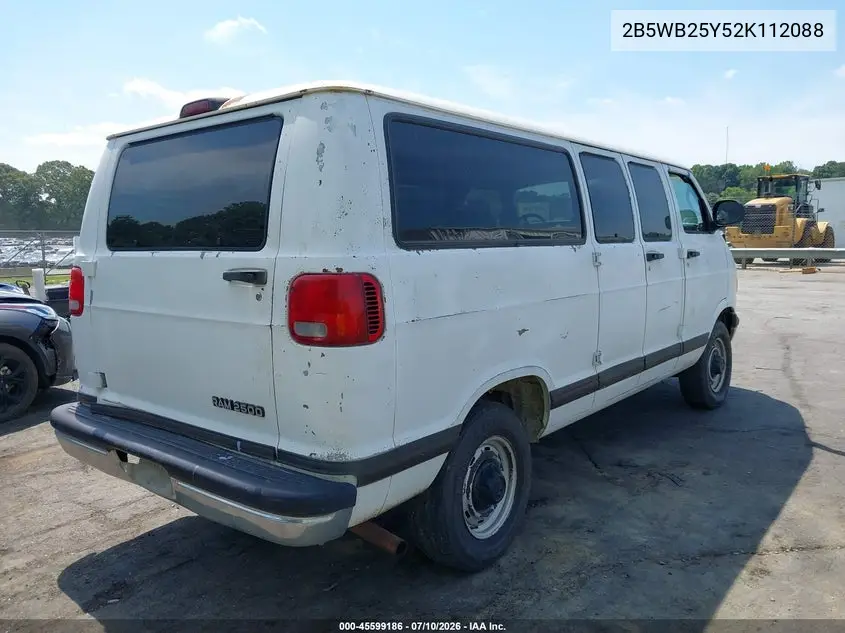 2002 Dodge Ram Wagon 2500 VIN: 2B5WB25Y52K112088 Lot: 45599186