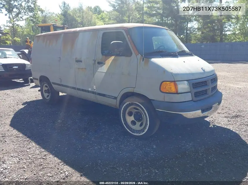 2003 Dodge Ram Van 1500 Conversion VIN: 2D7HB11X73K505587 Lot: 45223133