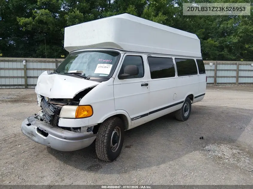 2003 Dodge Ram Van 3500 Conversion VIN: 2D7LB31Z23K526953 Lot: 45564847