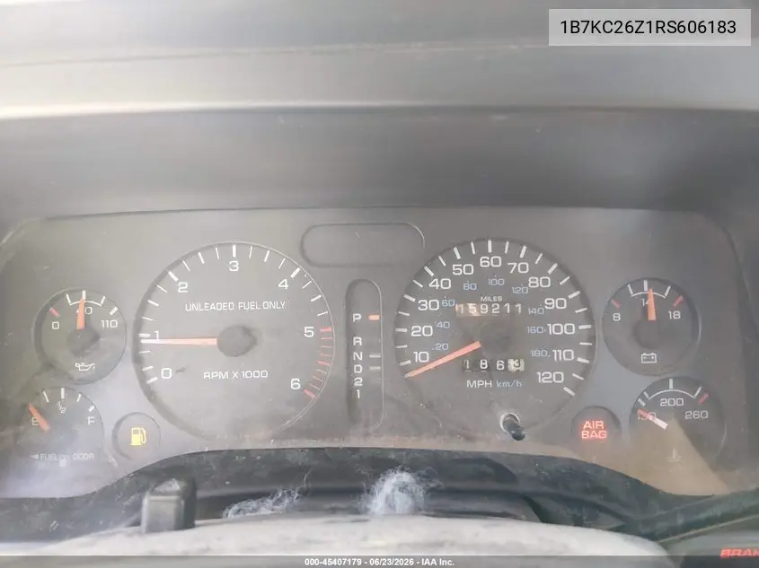 1994 Dodge Ram 2500 VIN: 1B7KC26Z1RS606183 Lot: 45407179